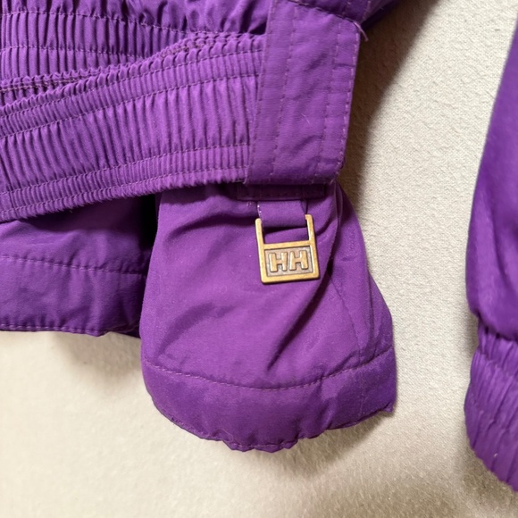 Helly Hansen Vintage Purple Retro Belted 80s 90s Snow Alpine Ski Jacket Women L - Picture 12 of 16